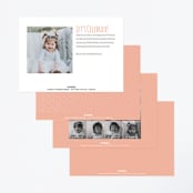"Puppy Line-Up" - Children's Birthday Party Invitations in Peony by Shiny Penny Studio - Back of Card Options