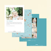 "Ride the Tide" - Children's Birthday Party Invitations in Pool by Joanna Griffin - Back of Card Options