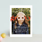 "Let's get groovy" - Children's Birthday Party Invitations in Rose by Hudson meet Rose - Front