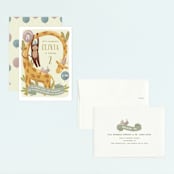 "Animals" - Children's Birthday Party Invitations in Toffee by Remioni - Assembled