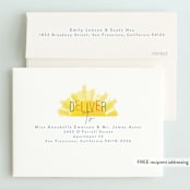 "Little Sunshine" - Children's Birthday Party Invitations in Marshmallow by Rebecca Durflinger - FREE Recipient Addressing