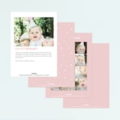"Little Retro Astronaut" - Children's Birthday Party Invitations in Mint by Maria Alou - Back of Card Options