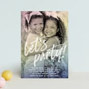 "Rainbow Photo" - Children's Birthday Party Invitations in Sherbet by Jessie Steury - Front