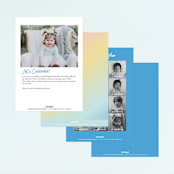"Rainbow Photo" - Children's Birthday Party Invitations in Sherbet by Jessie Steury - Back of Card Options