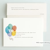 "Up, Up and Away" - Children's Birthday Party Invitations in Rainbow by Creo Study - FREE Recipient Addressing