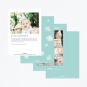 "First Lift Off" - Children's Birthday Party Invitations in Minted Sky by Melissa Agular - Back of Card Options