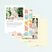 "Let's Pawty" - Children's Birthday Party Invitations in Candy by Shannon Chen of Four Wet Feet Studio - Back of Card Options