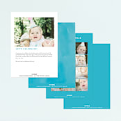 "Mermaid" - Children's Birthday Party Invitations in Aqua by Lori Wemple - Back of Card Options