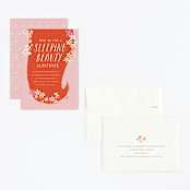 "sleeping beauty" - Children's Birthday Party Invitations in Melon by Lori Wemple - Assembled