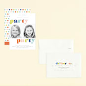 "Party Party" - Children's Birthday Party Invitations in Gumdrops by Jessie Steury - Assembled
