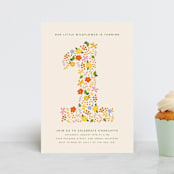 "little wildflower" - Children's Birthday Party Invitations in Vibrant by Ellen Schlegelmilch - Front