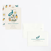 "It's a Pool Party" - Children's Birthday Party Invitations in Poolside by Kristen Knechtel - Assembled
