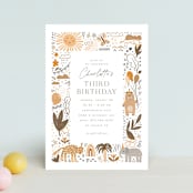 "pencil sketch" - Children's Birthday Party Invitations in Autumn by Anastasia Makarova - Front