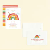 "Little Rainbow" - Children's Birthday Party Invitations in Rainbow by fatfatin - Assembled