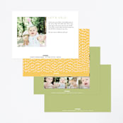 "Birthday Bus" - Children's Birthday Party Invitations in Sour Apple by Shiny Penny Studio - Back of Card Options