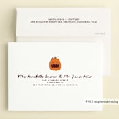 "Eat, Drink, and be Scary" - Children's Birthday Party Invitations in Vanilla Spice by Rebecca Smith - FREE Recipient Addressing
