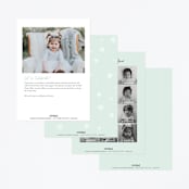 "ONEderland" - Children's Birthday Party Invitations in Mint by Vivian Yiwing - Back of Card Options