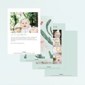 "Treasures of the Sea" - Children's Birthday Party Invitations in Aquamarine by Grae - Back of Card Options