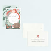 "Treasures of the Sea" - Children's Birthday Party Invitations in Aquamarine by Grae - Assembled