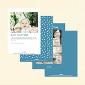 "pawty time" - Children's Birthday Party Invitations in Sky by Karidy Walker - Back of Card Options