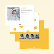 "mod two" - Children's Birthday Party Invitations in Buttercup by Lori Wemple - Back of Card Options
