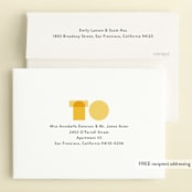 "mod two" - Children's Birthday Party Invitations in Buttercup by Lori Wemple - FREE Recipient Addressing