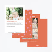 "Magic" - Children's Birthday Party Invitations in Melon by Lori Wemple - Back of Card Options