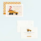 "loads of fun" - Children's Birthday Party Invitations in Dumptruck by Susan Zinader - Assembled
