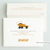 "loads of fun" - Children's Birthday Party Invitations in Dumptruck by Susan Zinader - FREE Recipient Addressing