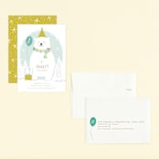 "Winter Fun" - Children's Birthday Party Invitations in Mint by Creo Study - Assembled