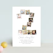 "Polaroid Big Number 2" - Children's Birthday Party Invitations in Lullaby by fatfatin - Front
