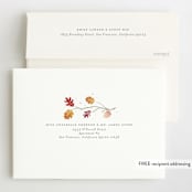 "Watercolor Leaf Frame" - Children's Birthday Party Invitations in Burnt Sienna by Jackie Crawford - FREE Recipient Addressing