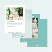 "Deep Dive" - Children's Birthday Party Invitations in Sea Green by Itsy Belle Studio - Back of Card Options