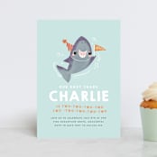 "Snappy Birthday" - Children's Birthday Party Invitations in Ocean by Itsy Belle Studio - Front