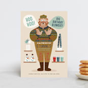"Disney's Frozen Big Birthday Blowout" - Children's Birthday Party Invitations in Birch by Erica Krystek - Front