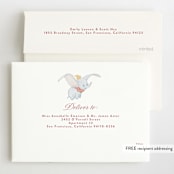 "Disney's Dumbo" - Children's Birthday Party Invitations in Sugar by Teju Reval - FREE Recipient Addressing