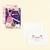 "Disney's Cinderella dressmakers" - Children's Birthday Party Invitations in Peony by Jackie Crawford - Assembled