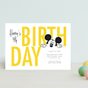 "Disney's Mickey Mouse Birthday Fun" - Children's Birthday Party Invitations in Sunshine by Julee London - Front