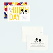 "Disney's Mickey Mouse Birthday Fun" - Children's Birthday Party Invitations in Sunshine by Julee London - Assembled