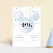 "Disney's Mickey Mouse Palloncino" - Children's Birthday Party Invitations in Sky by chocomocacino - Front