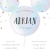 "Disney's Mickey Mouse Palloncino" - Children's Birthday Party Invitations in Sky by chocomocacino - Detail