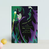 "Magnificent Maleficent" - Children's Birthday Party Invitations in Forbidden Mountain by Jackie Crawford - Front