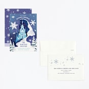 "Elsa's Ice Castle from Disney's Frozen" - Children's Birthday Party Invitations in Majestic by Becky Nimoy - Assembled