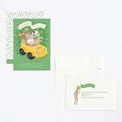 "birthday safari" - Children's Birthday Party Invitations in Grasshopper by Jennifer Wick - Assembled