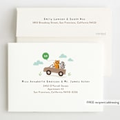 "Let's ride" - Children's Birthday Party Invitations in Crepe by Jennifer Wick - FREE Recipient Addressing
