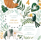 "Sloth jungle" - Children's Birthday Party Invitations in Jungle by Tati Abaurre - Detail