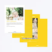 "Splish Splash" - Children's Birthday Party Invitations in Pineapple by Annie Holmquist - Back of Card Options