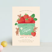 "Berry special" - Children's Birthday Party Invitations in Vanilla by Jennifer Wick - Front