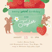 "Berry special" - Children's Birthday Party Invitations in Vanilla by Jennifer Wick - Detail