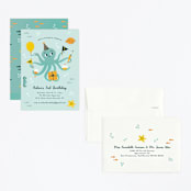 "Underwater fun" - Children's Birthday Party Invitations in Sea by Annie Holmquist - Assembled